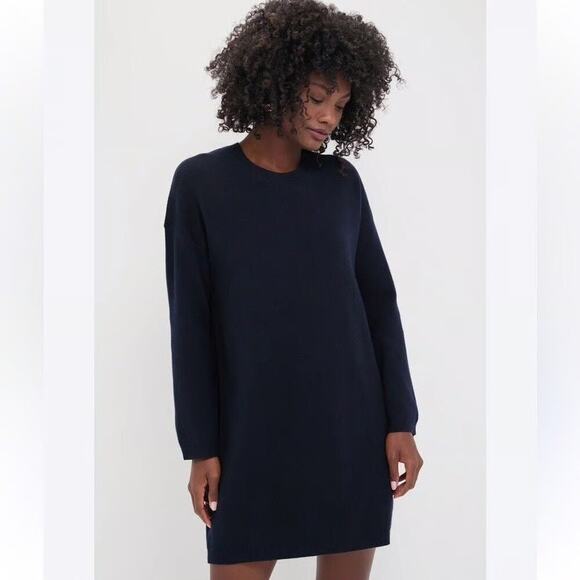 Pomander Place Tuckernuck Knit Navy Sleek Tunic Sweater Mini Dress Small - Picture 1 of 8